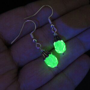 Faceted Czech UG bead earrings